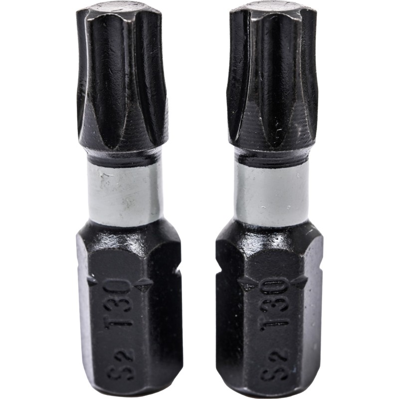 Końcówki wkrętakowe udarowe Torx T30 x 25 mm, 2 szt.