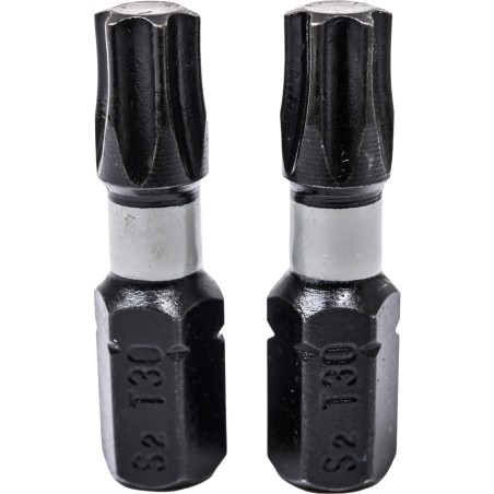 Końcówki wkrętakowe udarowe Torx T30 x 25 mm, 2 szt.