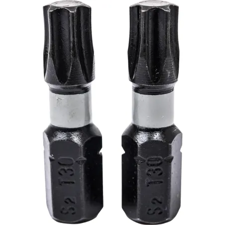 Końcówki wkrętakowe udarowe Torx T30 x 25 mm, 2 szt.