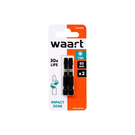 Końcówki wkrętakowe udarowe Torx T30 x 50 mm, 2 szt.