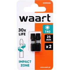 Końcówki wkrętakowe udarowe Torx T40 x 25 mm, 2 szt.
