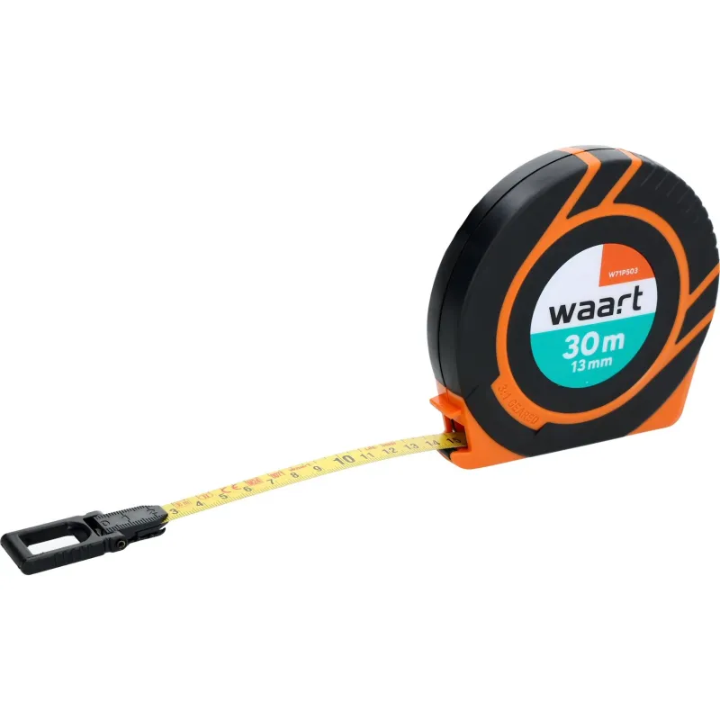 Taśma miernicza stalowa 30m , 13mm , szybkie zwijanie 3:1 Taśma miernicza stalowa 30m , 13mm , szybkie zwijanie 3:1