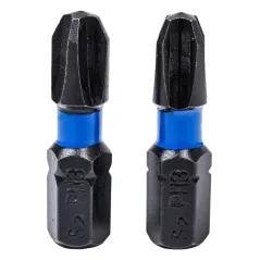 Końcówki wkrętakowe udarowe krzyżowe PH3 x 25 mm, 2 szt.