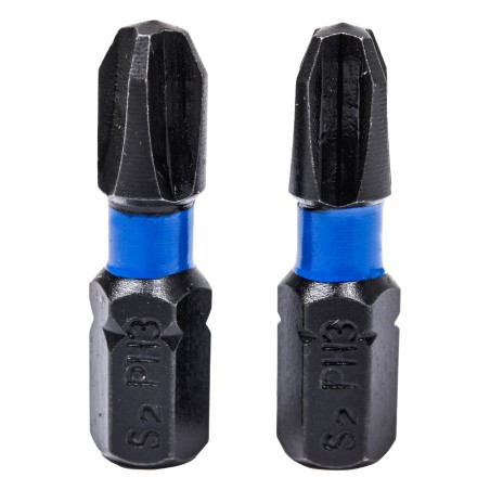 Końcówki wkrętakowe udarowe krzyżowe PH3 x 25 mm, 2 szt.