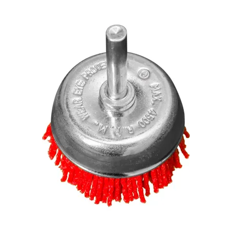 Szczotka nylonowa, doczołowa 50 mm, trzpień 6 mm