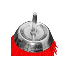 Szczotka nylonowa, doczołowa 75 mm, trzpień 6 mm