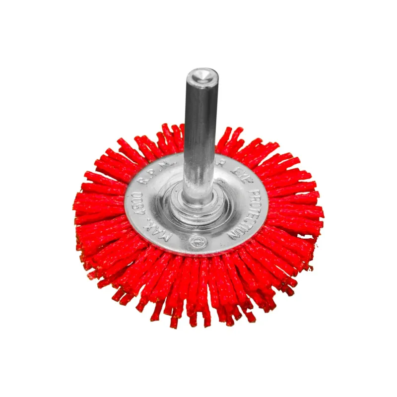 Szczotka nylonowa, tarczowa 50 mm, trzpień 6 mm
