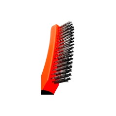 Szczotka druciana, drut ze stali nierdzewnej, 4 x 16 rzędy, 260 mm, plastikowa