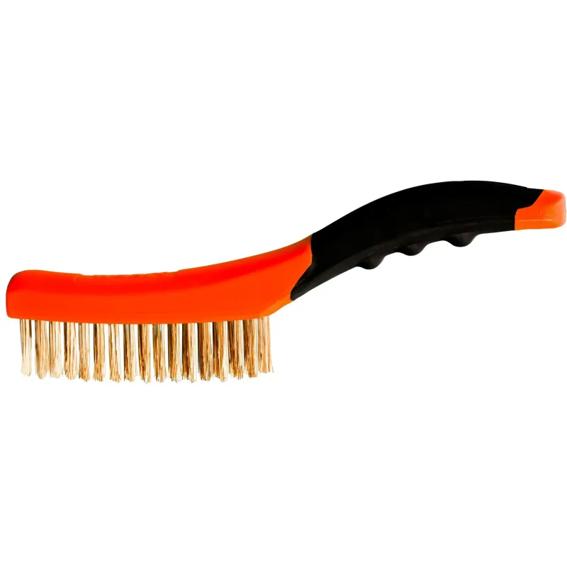 Szczotka druciana, drut mosiądzowany, 4 x 16, 260 mm, plastikowa Szczotka druciana, drut mosiądzowany, 4 x 16, 260 mm, plastikowa