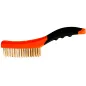 Szczotka druciana, drut mosiądzowany, 4 x 16, 260 mm, plastikowa Szczotka druciana, drut mosiądzowany, 4 x 16, 260 mm, plastikowa