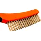 Szczotka druciana, drut mosiądzowany, 4 x 16, 260 mm, plastikowa Szczotka druciana, drut mosiądzowany, 4 x 16, 260 mm, plastikowa