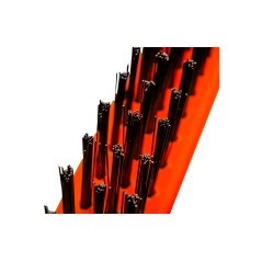 Szczotka druciana ze skrobakiem, drut stalowy, 3 x 19, 347 mm, plastikowa