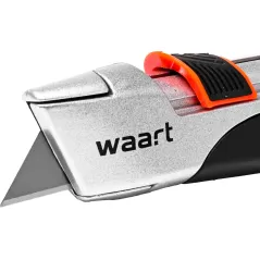 Nóż z ostrzem trapezowym 19 mm, automatycznie chowane ostrze