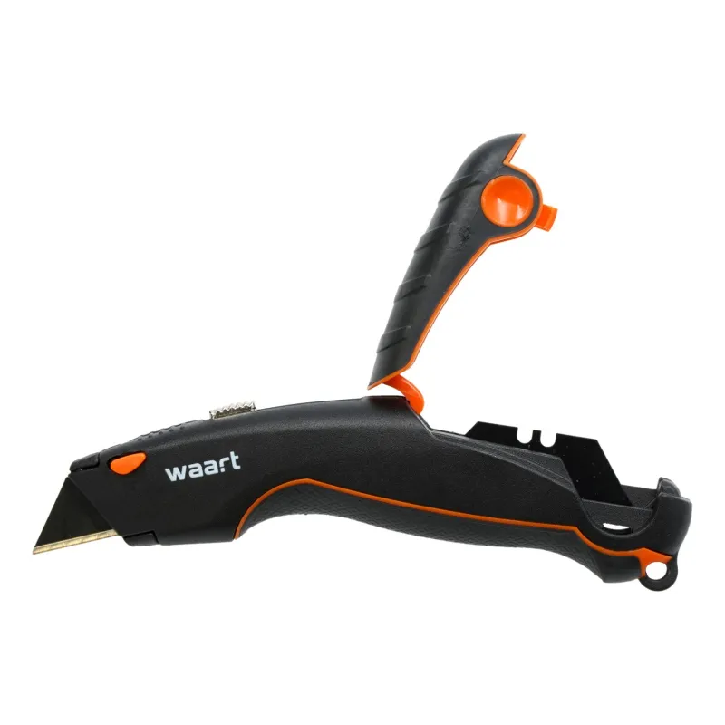 Nóż z ostrzem trapezowym 19 mm, SK4, aluminiowa obudowa - gumowana Nóż z ostrzem trapezowym 19 mm, SK4, aluminiowa obudowa - gumowana