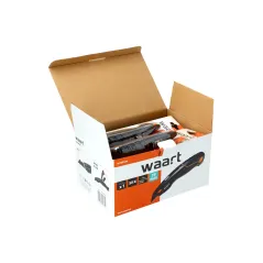 Nóż z ostrzem trapezowym 19 mm, SK4, aluminiowa obudowa - gumowana