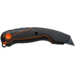 Nóż z ostrzem trapezowym 19 mm, SK4, aluminiowa obudowa - gumowana