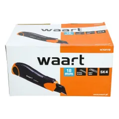 Nóż z ostrzem łamanym 18 mm, czarne ostrze SK4, miękki uchwyt