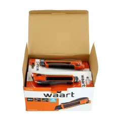 Nóż z ostrzem łamanym 18 mm, czarne ostrze SK4, miękki uchwyt