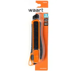 Nóż z ostrzem łamanym 18 mm, czarne ostrze SK4, miękki uchwyt