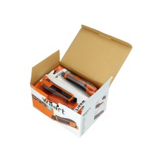 Nóż z ostrzem łamanym 18 mm, czarne ostrze SK4, miękki uchwyt