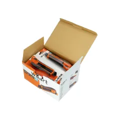 Nóż z ostrzem łamanym 18 mm, czarne ostrze SK4, miękki uchwyt