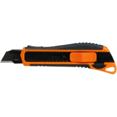 Nóż z ostrzem łamanym 18 mm, czarne ostrze SK4, miękki uchwyt