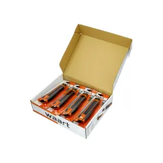 Nóż z ostrzem łamanym 25 mm, czarne ostrze SK4, miękki uchwyt