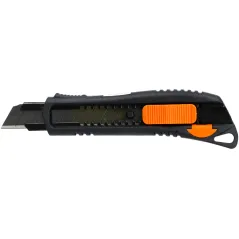 Nóż z ostrzem łamanym 18 mm, czarne ostrze SK4