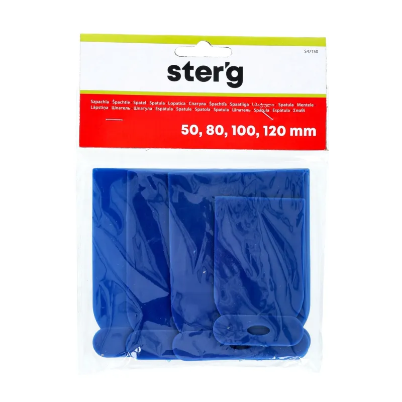 Zestaw szpachelek japońskich 50, 70, 100, 120 mm, plastikowe Zestaw szpachelek japońskich 50, 70, 100, 120 mm, plastikowe