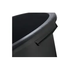 Kastra budowlana 40l, okrągła, czarna