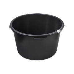 Kastra budowlana 65l, okrągła, czarna