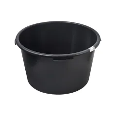 Kastra budowlana 65l, okrągła, czarna