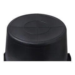 Kastra budowlana 65l, okrągła, czarna