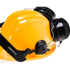 Kask ochronny – zestaw słuchawki, przyłbica poliwęglanowa