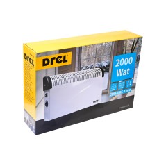 Grzejnik konwektorowy 2000W, Zakres pracy 750W / 1250W / 2000W, Termostat.