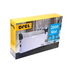Grzejnik konwektorowy 2000W, Zakres pracy 750W / 1250W / 2000W, Termostat.