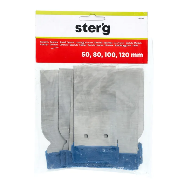 Zestaw szpachelek japońskich 50, 80, 100, 120 mm, stalowe Zestaw szpachelek japońskich 50, 80, 100, 120 mm, stalowe