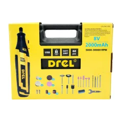 Mini szlifierka akumulatorowa 8V , walizka i 60szt akcesoriów