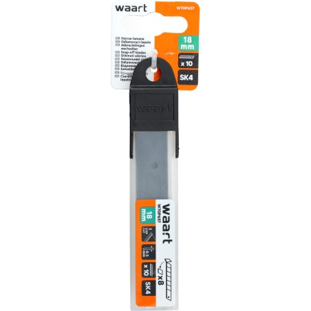 Ostrza łamane wymienne 18 mm, potrójnie ostrzone, 10 szt. 8 segmentów, SK4