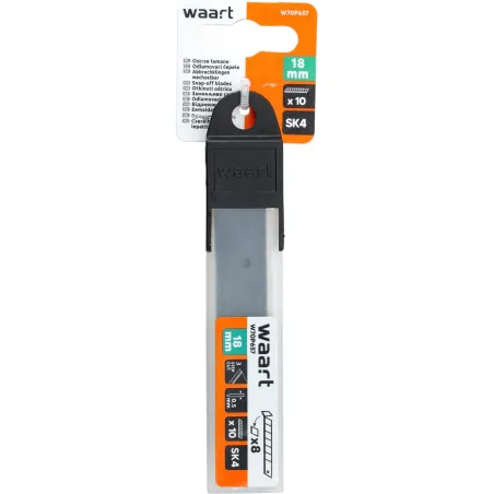Ostrza łamane wymienne 18 mm, potrójnie ostrzone, 10 szt. 8 segmentów, SK4