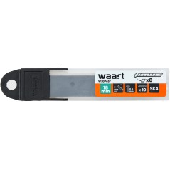 Ostrza łamane wymienne 18 mm, potrójnie ostrzone, 10 szt. 8 segmentów, SK4