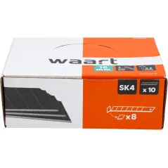 Ostrza łamane wymienne 18 mm, potrójnie ostrzone, 10 szt. 8 segmentów, SK4