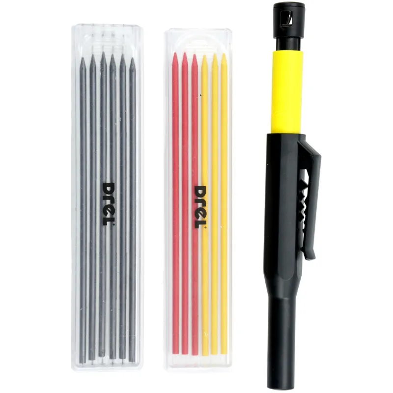 Ołówek automatyczny z temperówką, 12 wkładów