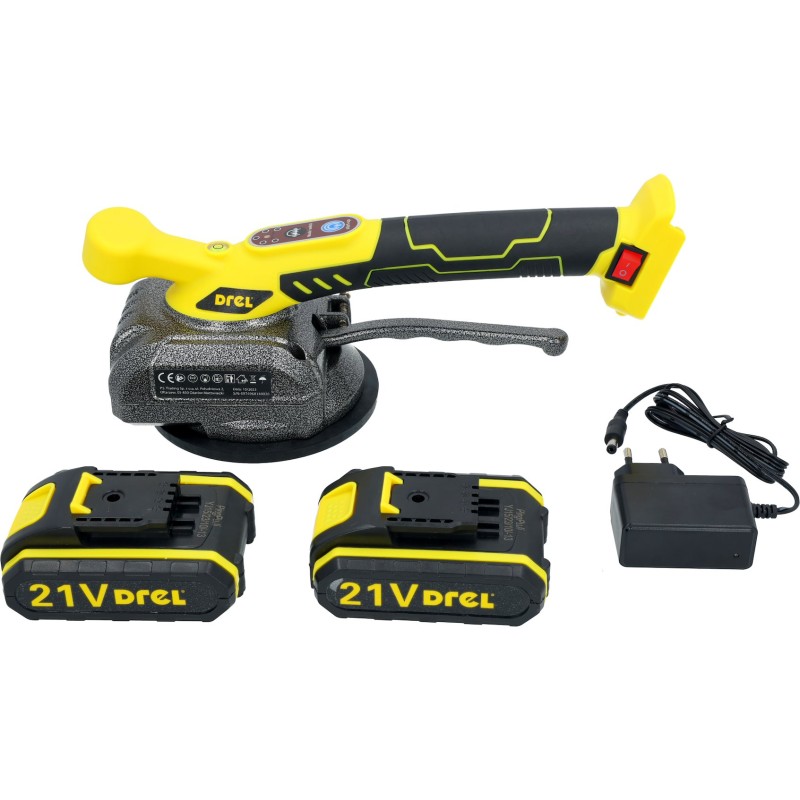 Przyssawka wibracyjna do poziomowania płytek, 130mm, 2x21V