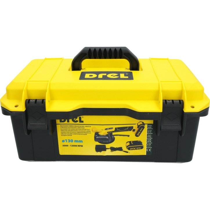 Przyssawka wibracyjna do poziomowania płytek, 130mm, 2x21V