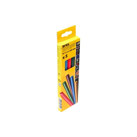 Wkłady klejowe kolorowe, zestaw, 11.2 mm x 200 mm, mix, 5 szt