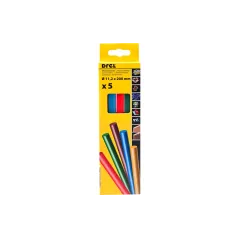 Wkłady klejowe kolorowe, zestaw, 11.2 mm x 200 mm, mix, 5 szt