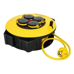 Przedłużacz kasetowy 7.5m, 3x1.5mm, cztery gniazda, IP44 z uziemieniem i zabezpieczeniem przeciążeniowym