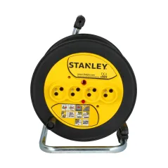 Przedłużacz bębnowy 40 m, 3 x 1.5mm, 16 A, cztery gniazda, IP20, z uziemieniem i zabezpieczeniem przeciążeniowym