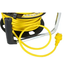 Przedłużacz bębnowy 15 m, 3 x 1.5mm, cztery gniazda, IP20, z uziemieniem i zabezpieczeniem przeciążeniowym